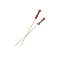 Bamboe prikker parels natuurlijk rood "Fuji"