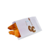 White paper bag with croissant design  120x50mm H220mm