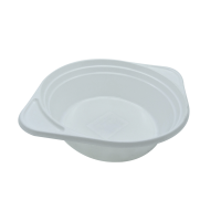 White PS plastic soup bowl