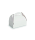 White cardboard pastry box with handle  180x160mm H115mm