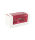 Boite carton cup cake à fenêtre avec insert rose (pour 2 pièces)  175x85mm H85mm