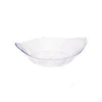 "Inda" transparent oval PS plastic dish