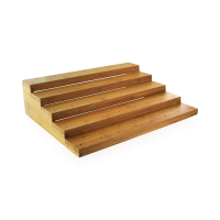 "Stairway" bamboo pick holder for 75 picks