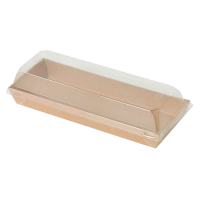 Kraft sushi container with lid