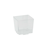 "Kara" cubic clear mini PS plastic dish