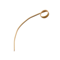 Curved bamboo skewer