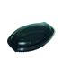 Zwarte ovale PP plastic ovenschaal 207x143mm H27mm 400ml