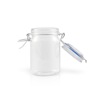 Mini glass jar with dark blue silicone seal