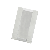 White Kraft paper bag greaseproof with window