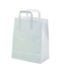 White paper carrier recycled bag  175x90mm H230mm