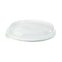 Clear oval PET lid