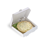 Mini boîte à pizza en carton blanc    H20mm