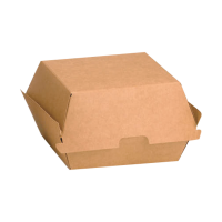 Brown cardboard burger box
