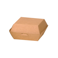 Brown cardboard burger box    H50mm