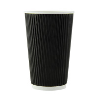 Rippled wall black cup no plastic 