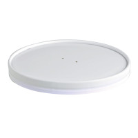 Couvercle plat blanc en carton sans matière plastique, Waterbased  dia62mm H10mm