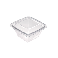 Saladier plastique PET carré transparent
