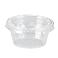 Clear round PP plastic portion cup  H32mm 100ml