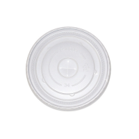 Translucent PS plastic lid with straw slot
