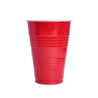 Red PS "Pong" cup  H129mm 450ml