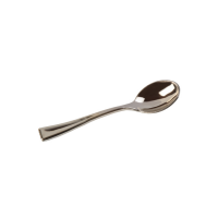 "Skulect" silver PS plastic teaspoon  129