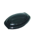 Zwarte ovale PP plastic ovenschaal 207x143mm H37mm 500ml