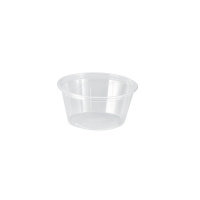 Clear round PET plastic portion cup   H33mm 100ml