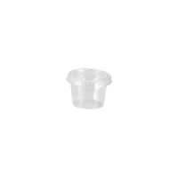 Plastic PET pot doorzichtig   H32mm 28ml