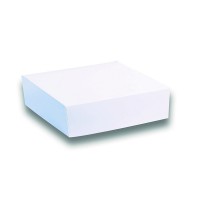 Boîte pâtissière carton blanche 200x200mm H80mm