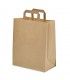 Kraft brown recycled paper carrier bag 175x90mm H215mm