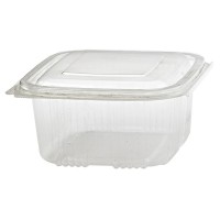 Microweable PP food container with hinged lid. 120x110mm H50mm 375ml