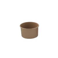Kraft paper cup for hot and cold foods 130ml Ø80mm  H44mm