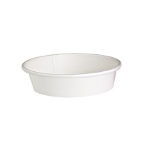 "Buckaty" round white cardboard salad bowl   H45mm 480ml