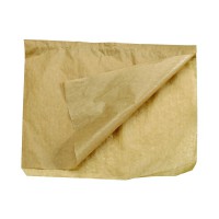 Bruine papieren zak met twee open kanten  240x240mm