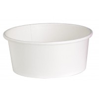 "Buckaty" round white cardboard salad bowl   H60mm 700ml