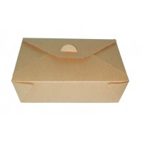 Boîte repas carton kraft laminé 1 500ml 218x160mm H63mm