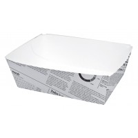 Newsprint multi-purpose cardboard container 440ml 80x110mm H40mm