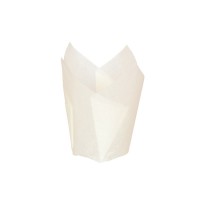 White "tulip" silicone paper baking case   H80mm
