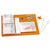 Insert carton orange pour vaisselle "Scandinavie"  410x270mm H25mm