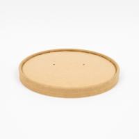 Kraft brown cardboard lid for hot and cold foods  H16mm