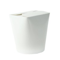 White round base cardboard container with slit closing  72x87mm H95mm 550ml