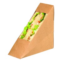 Simpel driehoekig kraft voor sandwiches met PLA venster 55x120mm H120mm