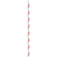 Individually wrapped pink stripes paper straw