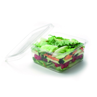 Square PLA clear container 800ml   H65mm