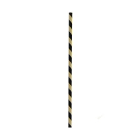 Kraft and black stripes paper straw