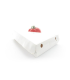 White triangular cardboard pizza slice box  235x229mm H45mm